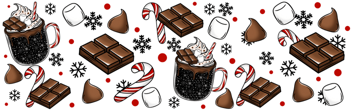 40 oz Tumbler Wrap - UVDTF Ink Transfers - Hot Chocolate Weather | UVDTF from The Glitter Guy
