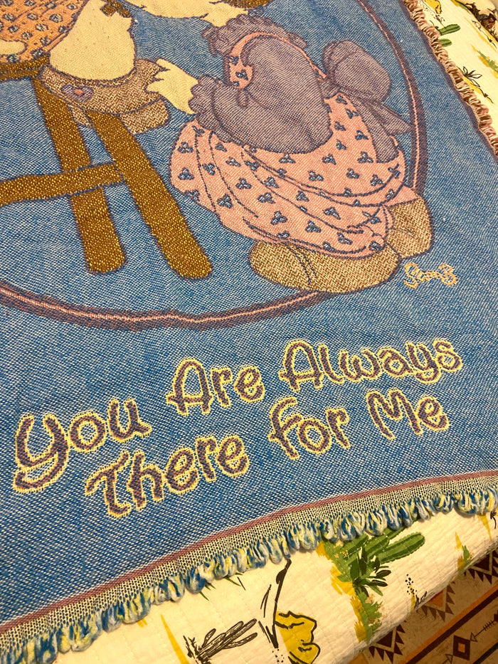 Vintage Precious Moments SamB You Are Always There For Me Tapestry Blanket - Deer Creek Mercantile
