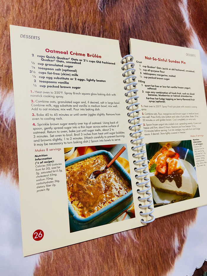 Vintage Quaker Oats Recipe Cookbook, 2008 - Deer Creek Mercantile