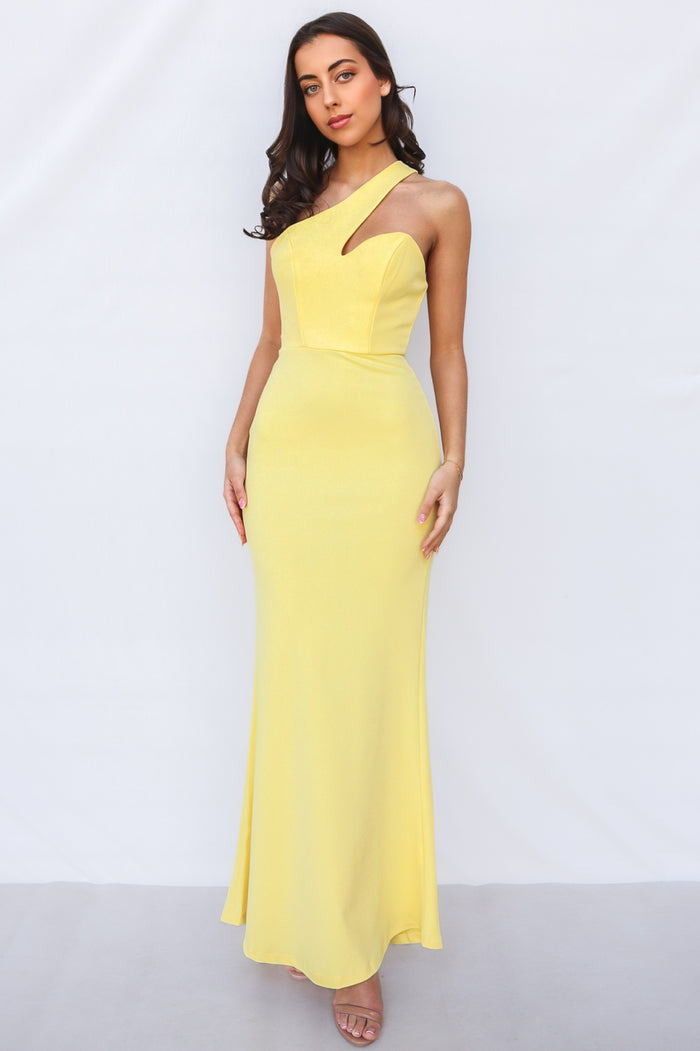 Amara Maxi Dress - Yellow - Runway Goddess