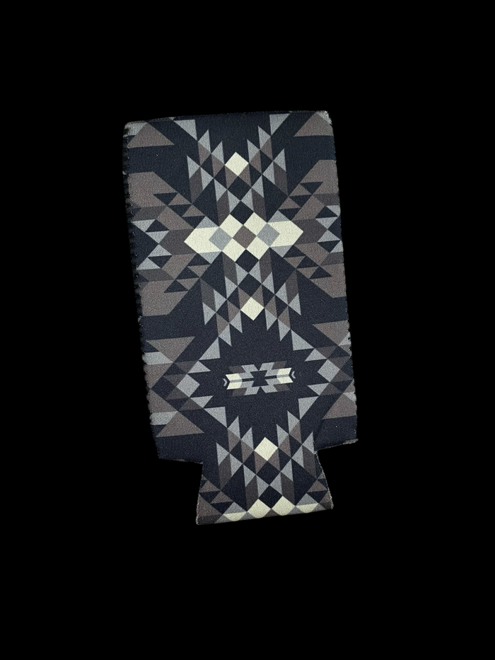 Black White Aztec Joy Skinny Can cooler
