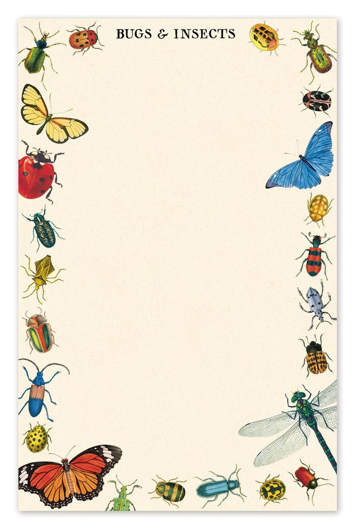 Bugs & Insects Notepad