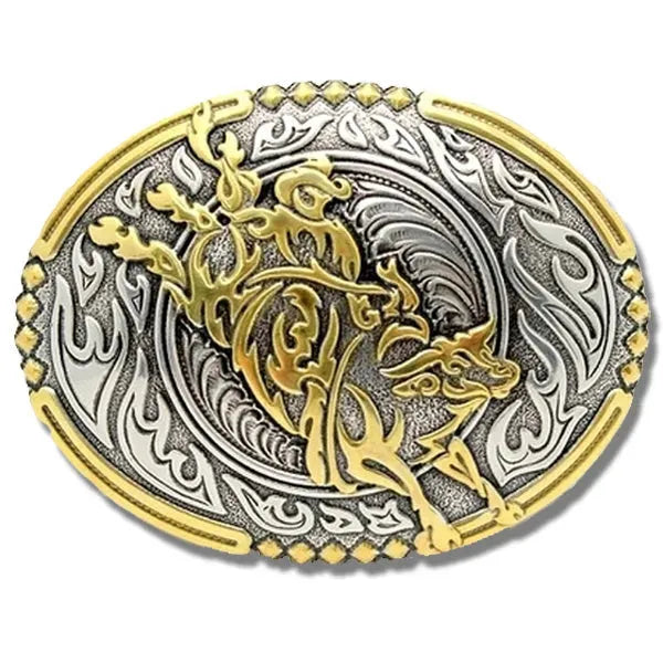 Crumrine Bucking Bull - Belt Buckle - Hatcountry