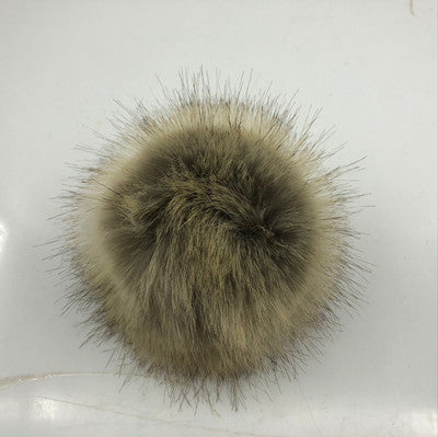 Cute Winter Knitted Hat With Fluffy Fur Pompom