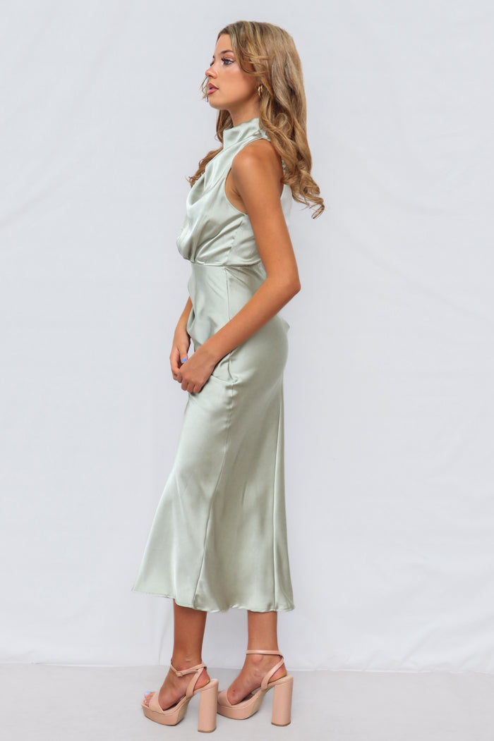 Diaz Midi Dress - Sage - Runway Goddess