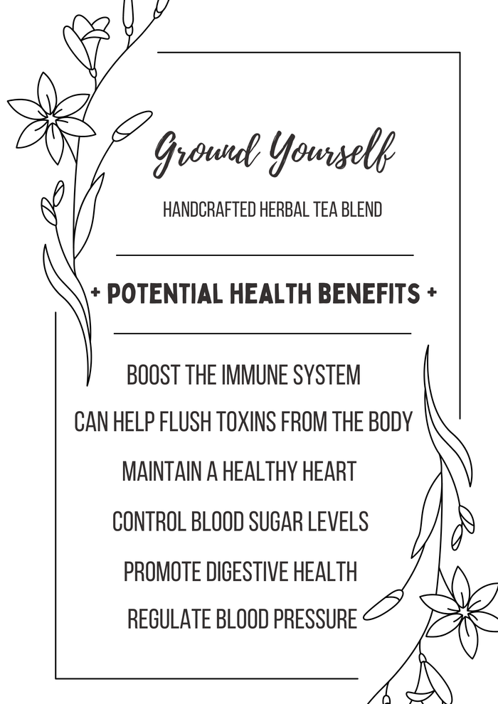 GROUND YOURSELF Handcrafted Herbal Tea Blend Loose Leaf Tea