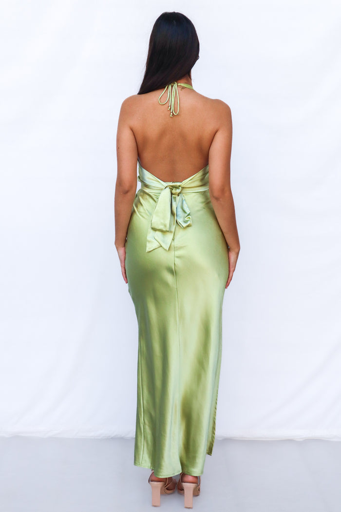 Hadleigh Maxi Dress - Apple Green - Runway Goddess