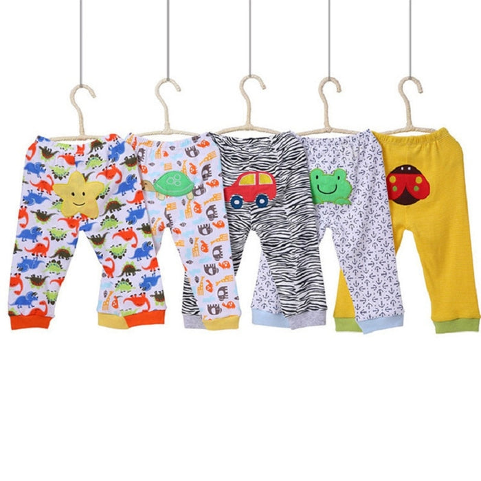 Infants Coloured Cartoon Pants/Leggings 5pcs/set gift 3-24M