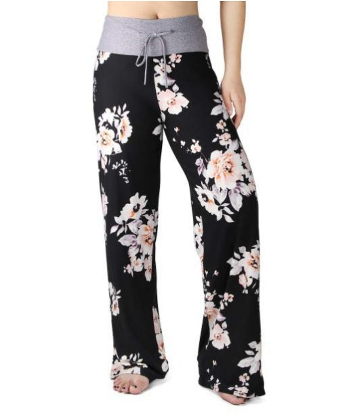 PINK FLORAL/GREY BAND - NO POCKETS / XXL