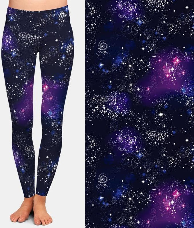 Ladies New 3D Galaxy Digital Printed Leggings