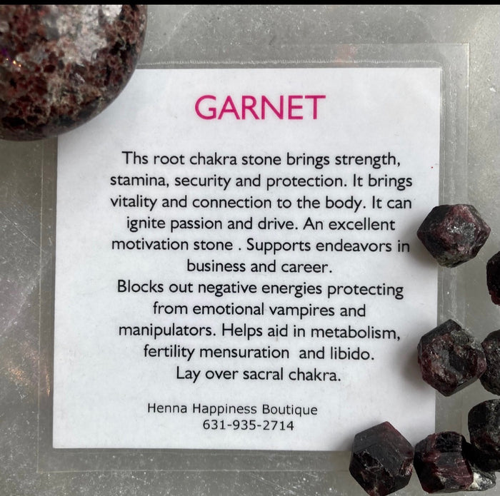 Large Garnet Bracelet - handmade