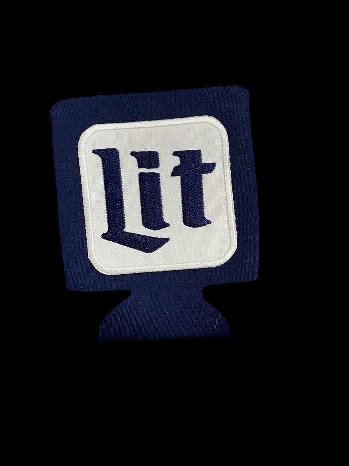 Lit Beer Brand inspired Navy Blue Can Cooler