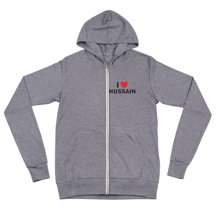 Love Hussain (as) - Zip Hoodie WOMEN Gray