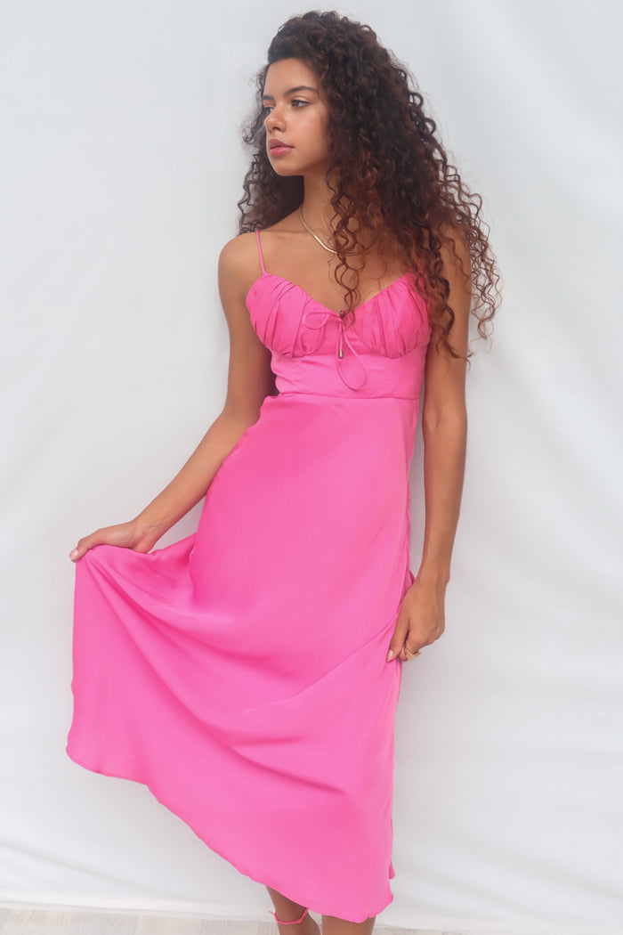 Marienne Midi Dress - Pink - Runway Goddess
