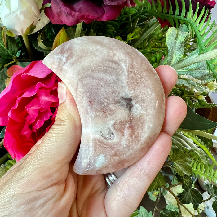 Pink Amethyst Crescent Moon