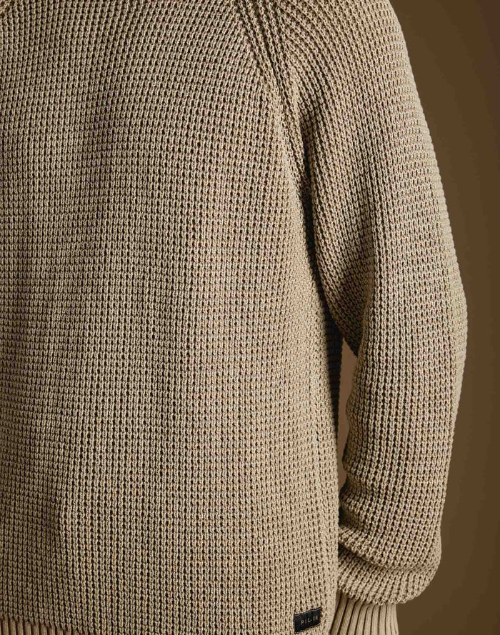 pull taupe PULLIN en coton