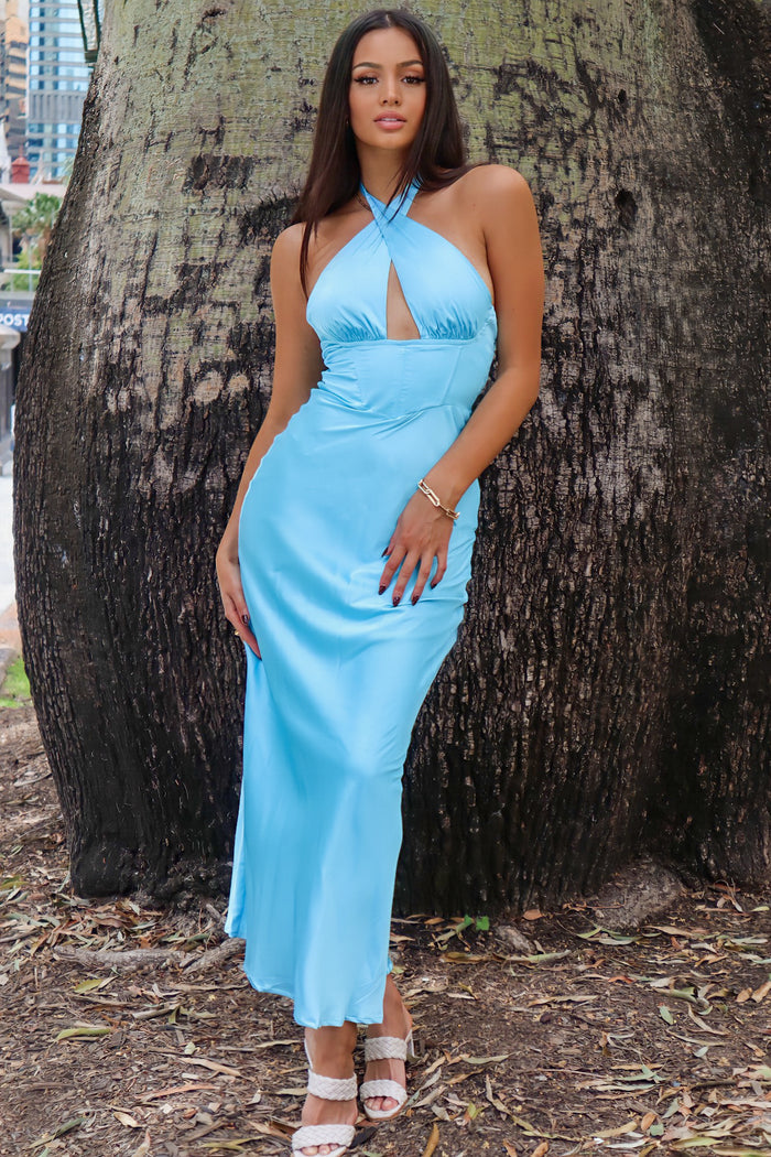 Rebecca Formal Gown - Blue - Runway Goddess