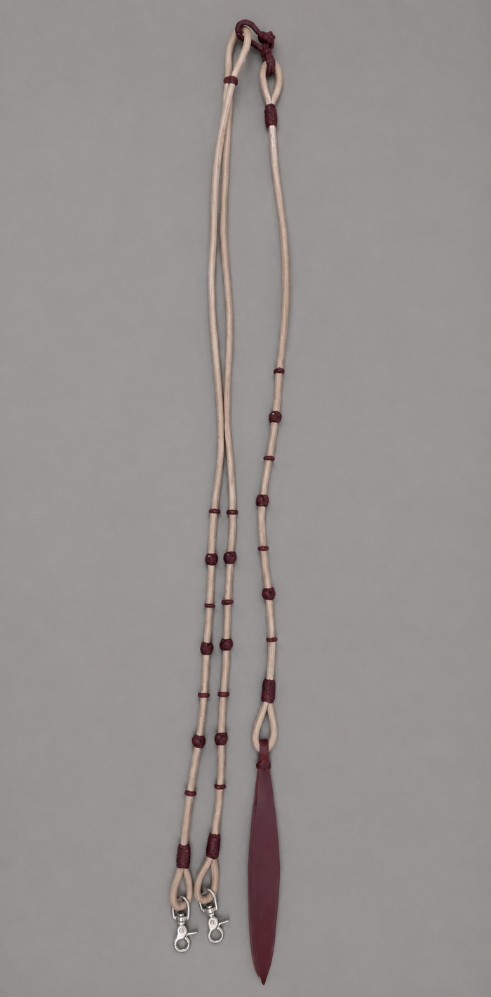 Romal Reins - RR110 - CA Equine Light Belting with Dark Knots and Clips 93"