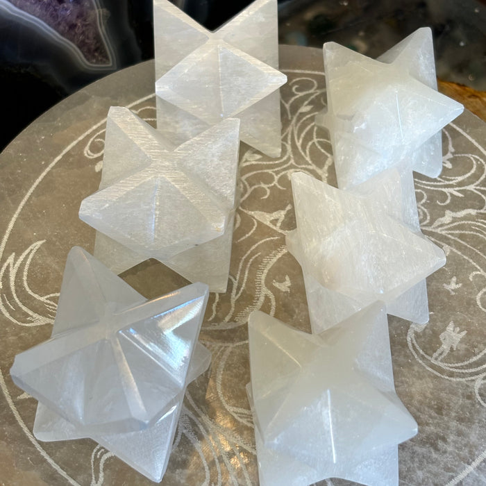Selenite Merkaba Star