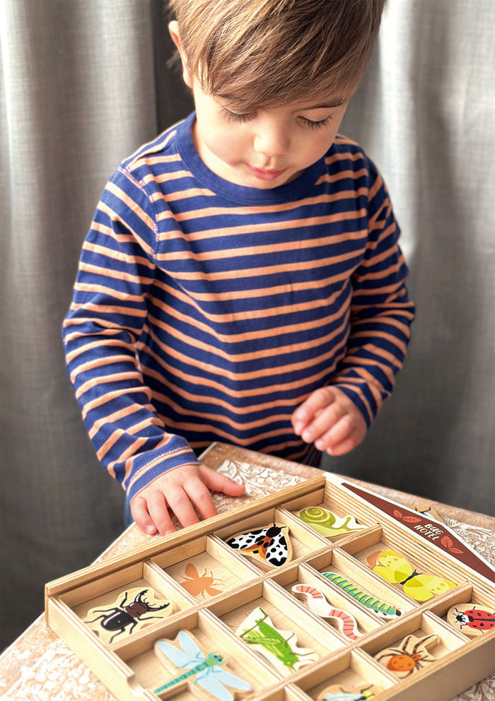 Tender Leaf Toys Pretend Wooden Bug Hotel Play Set