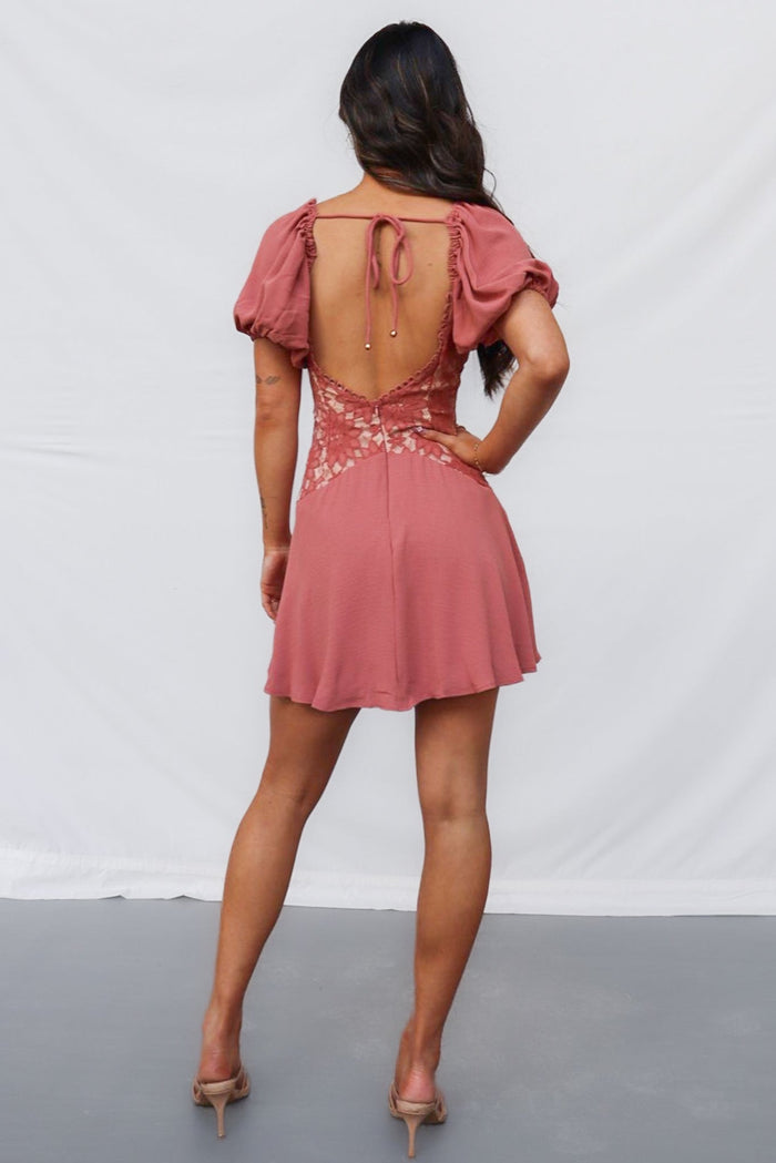 Wynn Mini Dress - Rose - Runway Goddess