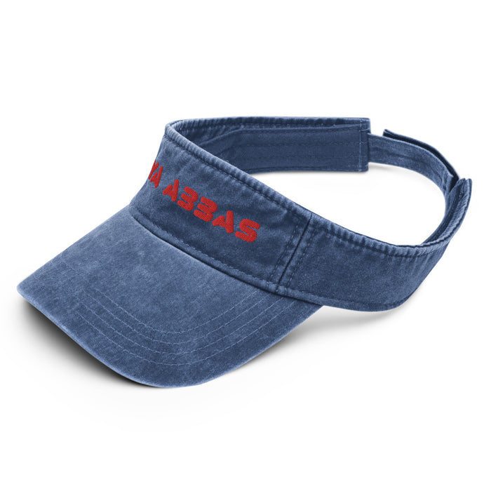 Ya Abbas (as) Red - 3D Embroidered Denim Visor
