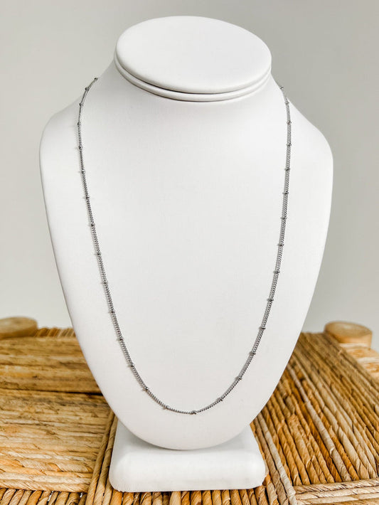 20 Baby Ball Chain Necklace, Silver