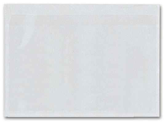 20147 Adhesive Transparent Plastic File Pockets 6 1/4 x 4 1/2" QTY 250