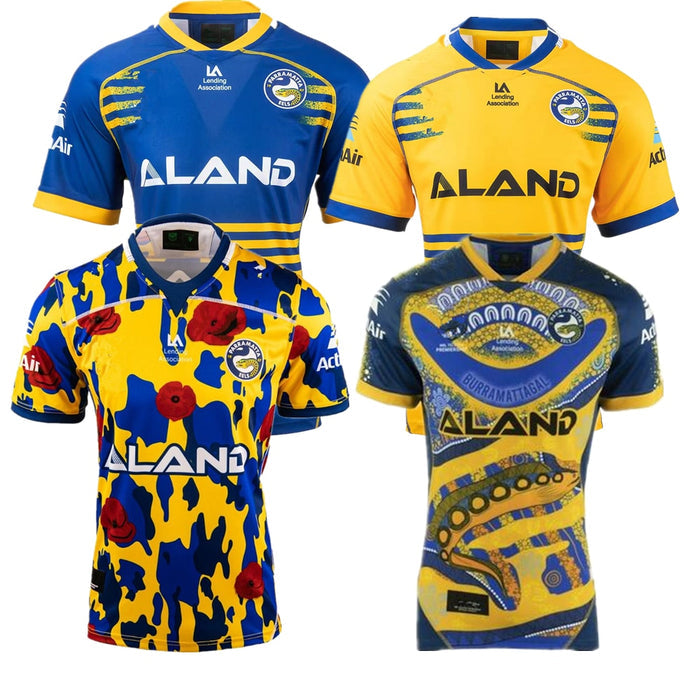 2021/2022/2023 Parramatta Eels Indigenous/ANZAC/Home/Away Replica Rugby League Jerseys & Shorts