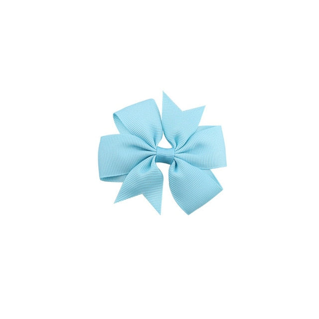 38 Different Girls Solid Coloured Grosgrain Ribbons/Bows Clips
