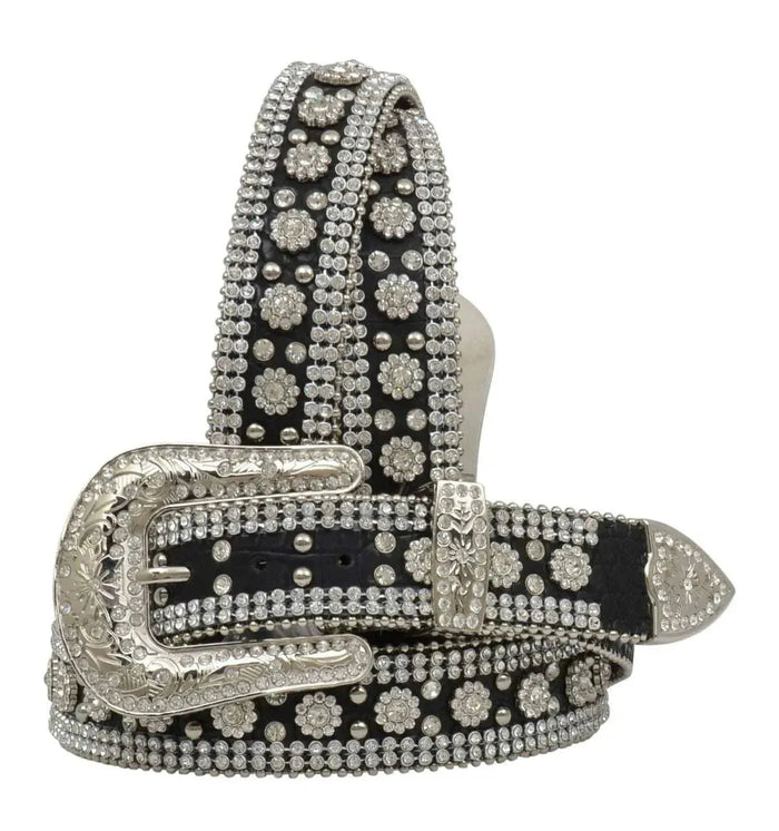 3D Flower Girl Gator Leather Belt - Womens Belt - Hatcountry