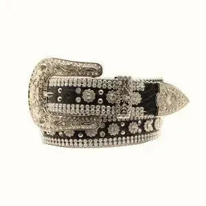 3D Flower Girl Gator Leather Belt - Womens Belt - Hatcountry