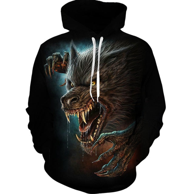 3D Skulls & Graphic Horror Printed Hoodies - List 1