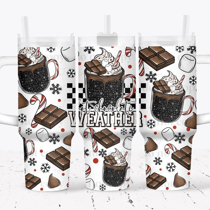 40 oz Tumbler Wrap - UVDTF Ink Transfers - Hot Chocolate Weather | UVDTF from The Glitter Guy