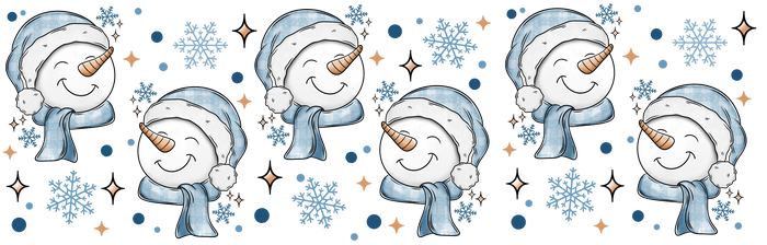 40 oz Tumbler Wrap - UVDTF Ink Transfers - Snowman Grins | UVDTF from The Glitter Guy