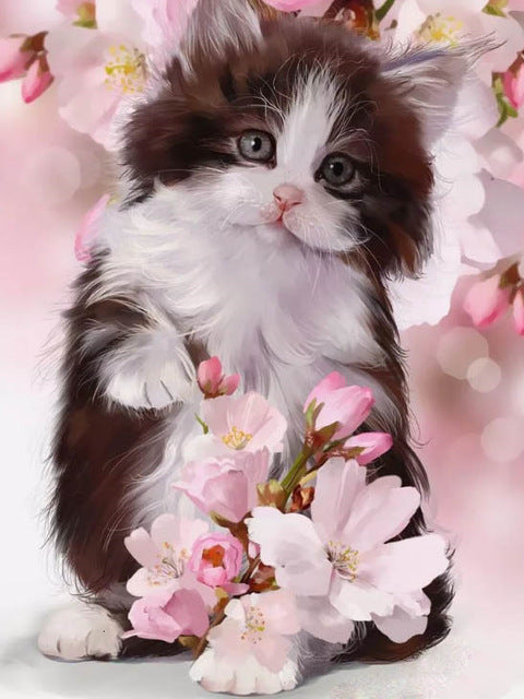 5D DIY Gorgeous Cat Design Diamond Painting