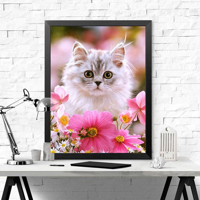 5D DIY Gorgeous Cat Design Diamond Painting