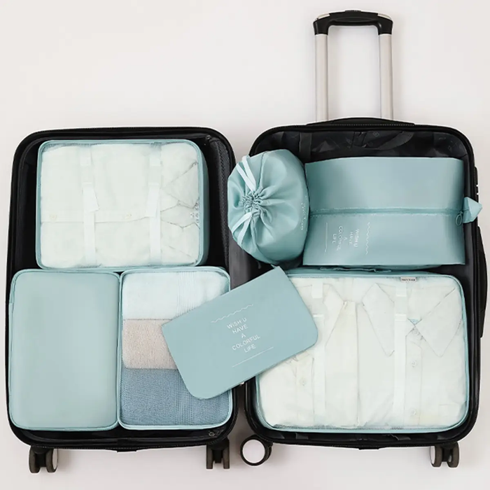 6 Set Packing Cubes Suitcases - Blue