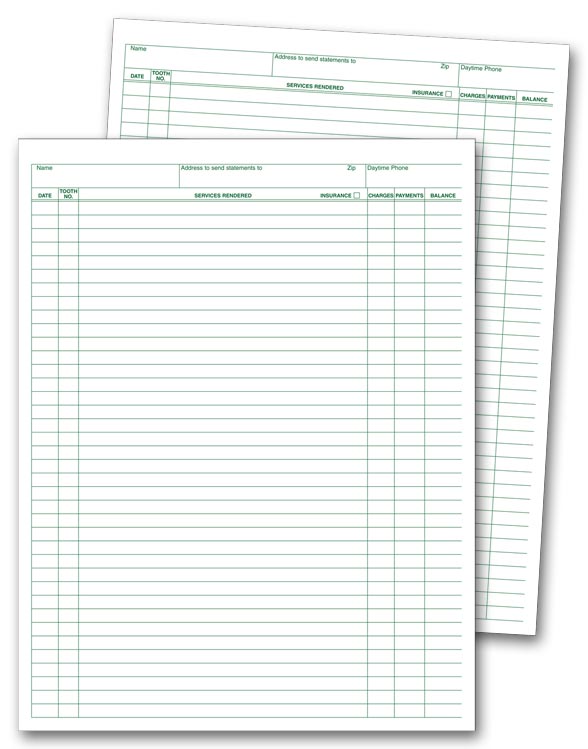 6263 Service & Account Records 8 1/2 x 11" QTY 250