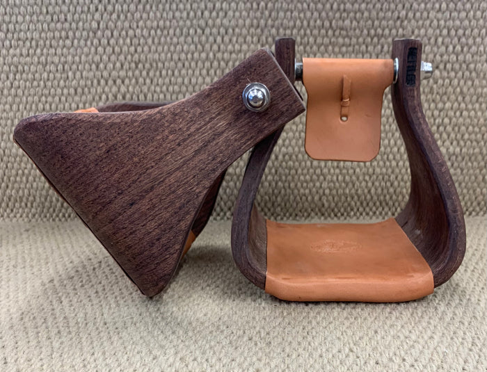 Stirrups - STP53 - Nettles 6” Oversized Chisholms Mahogany