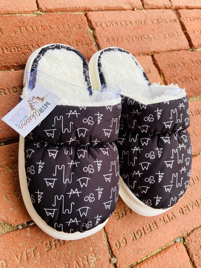 Western Slippers - Cattle Brands - Deer Creek Mercantile