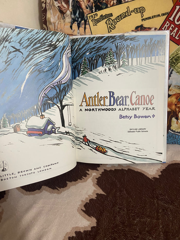 Vintage Antler, Bear, Canoe Northwoods Alphabet Book, 1991 - Deer Creek Mercantile