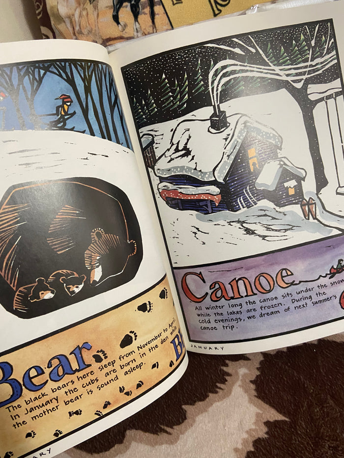 Vintage Antler, Bear, Canoe Northwoods Alphabet Book, 1991 - Deer Creek Mercantile