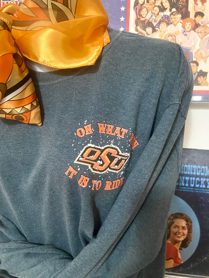 Vintage 2013 OSU On Bullets Graphic Long Sleeve Shirt *Size Large - Deer Creek Mercantile