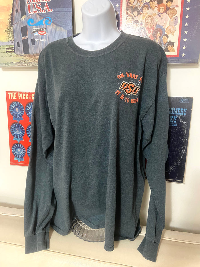 Vintage 2013 OSU On Bullets Graphic Long Sleeve Shirt *Size Large - Deer Creek Mercantile