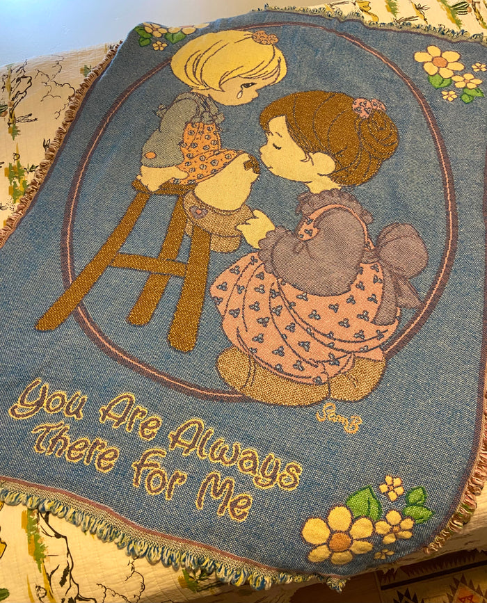 Vintage Precious Moments SamB You Are Always There For Me Tapestry Blanket - Deer Creek Mercantile