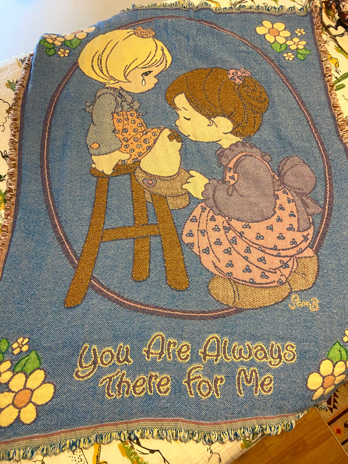 Vintage Precious Moments SamB You Are Always There For Me Tapestry Blanket - Deer Creek Mercantile