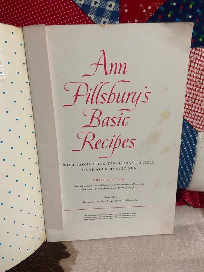 Vintage Baking Is Fun! Ann Pilsbury Cookbook, 1948 - Deer Creek Mercantile