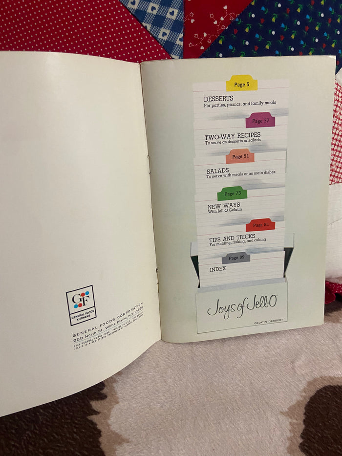 Vintage Joys Of Jello Cookbook, 1960s - Deer Creek Mercantile