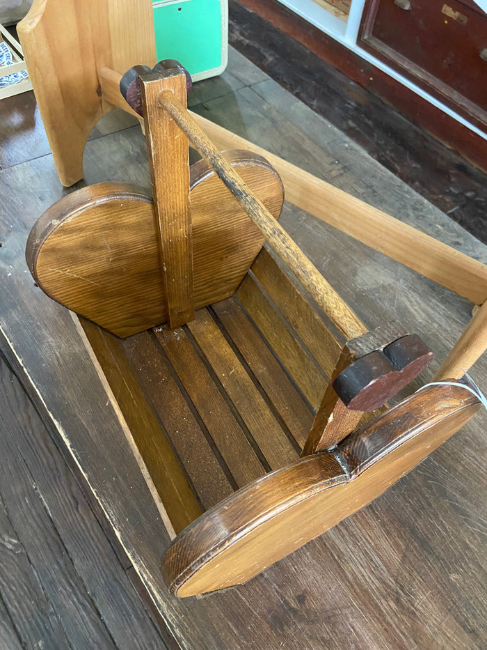 Vintage Wooden Magazine Basket LOCAL PICKUP ONLY - Deer Creek Mercantile